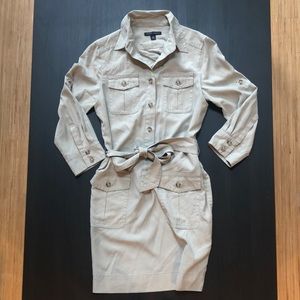 Banana Republic Khaki Silk Dress